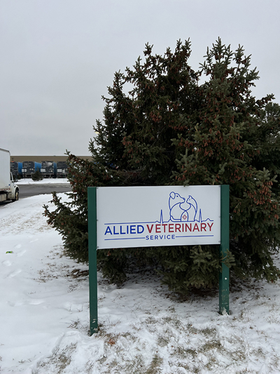 Allied Veterinary Site Sign Photo